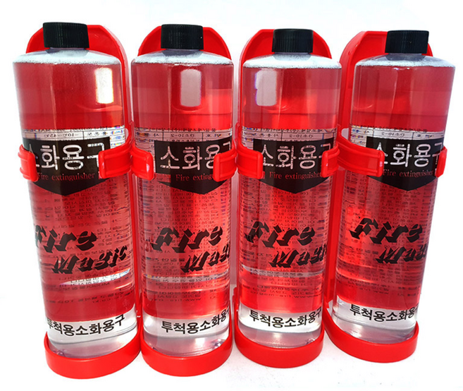 던지는소화기 4개세트 투척용 소화용구 간이 소화기, 4세트, 파이어매직 소화용구4세트(본품4개+거치대4개)