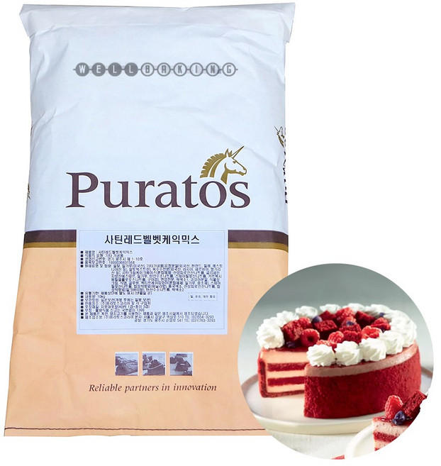 웰베이킹 사틴 레드벨벳 케이크 믹스 10kg, 1개
