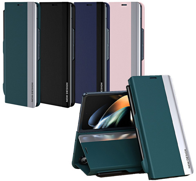 갤럭시z폴드 7 6 5 4 3 자석 가죽 플립 펜수납 케이스