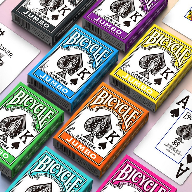 USPCC 정품 바이시클 점보 인덱스 덱 마술카드 총8개컬러 카드마술, 1개, 퍼플