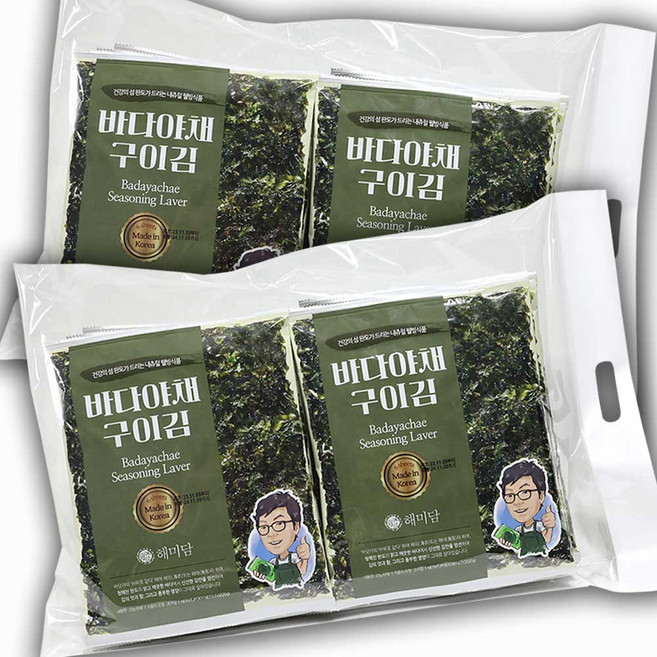 완도 금복식품 바다야채 구이김 5매, 20개