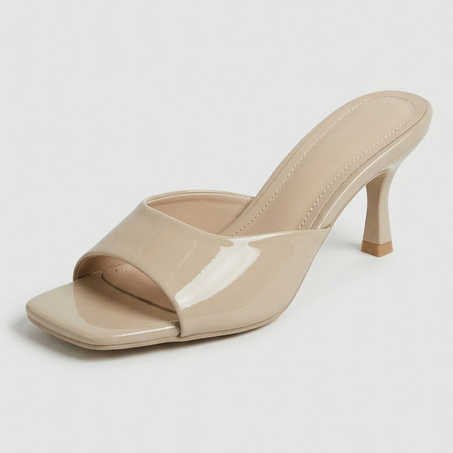 타니즈 리코 베이직 여성용 미들 힐 뮬 슬리퍼 (7cm)