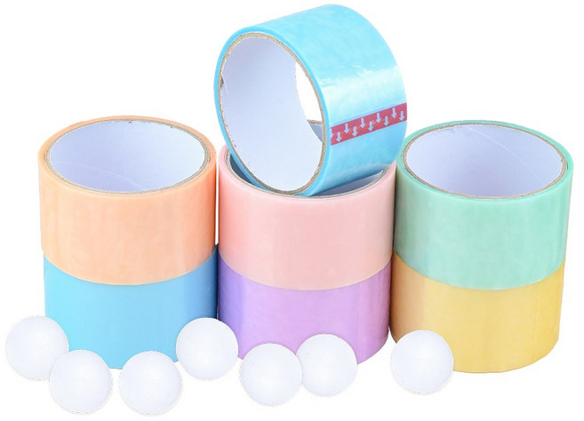 7+7 KC인증 파스텔 테이프볼 만들기 테이프공 4.8cm 7개입 스타트볼 세트, 1세트