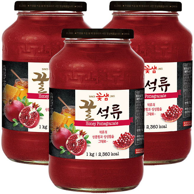 꽃샘 꿀석류차, 1kg, 3개, 1kg