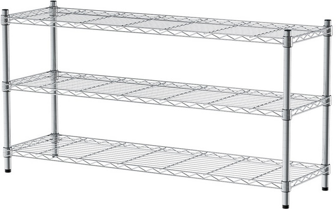 比架王 輕型 120x35x60cm 三層波浪架, 電鍍, 1個