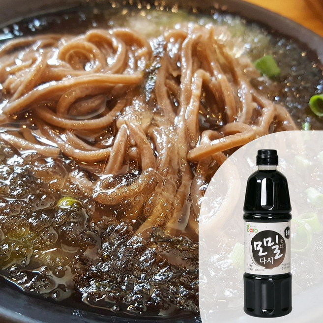 바로소스 모밀다시 1.1kg 1BOX(14EA) 메밀 소바 육수 국물 소스 업소용, 14개