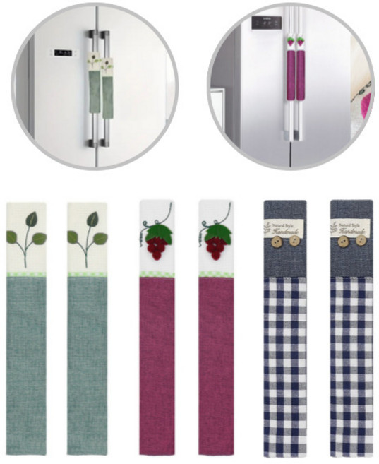 도나토르 냉장고 손잡이 보호커버 덮개, 퍼플(포도), 2개