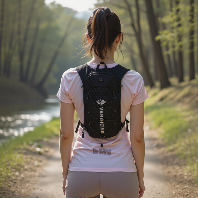 루프탑 초경량 트레일러닝백 러닝베스트 트래킹 조끼가방 자전거가방, 블랙