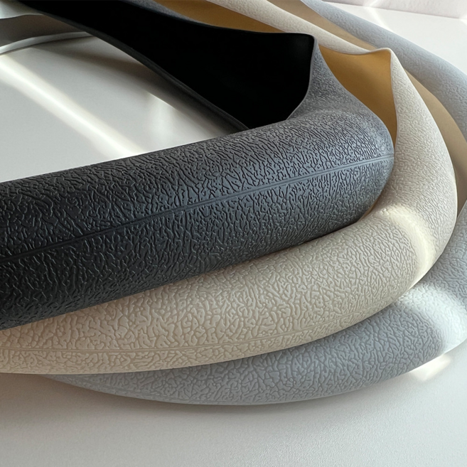 필니즈 자동차 운전대 실리콘 핸들커버 차량용 얇은 열선 타공 논슬립 미끄럼방지 원형 D컷 공용, 스카이블루