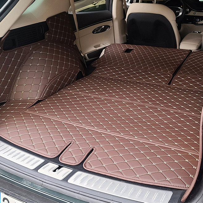 가온 싼타페 DM 더프라임 트렁크매트 차박 매트 풀커버, 브라운, 5인승 사운드 유