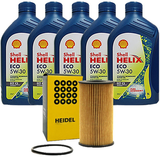 아우디 A4 2.0 ALT ECO 엔진오일 세트, 원동기 형식 ALT, 쉘 ECO 5W30 4L, CO-512005