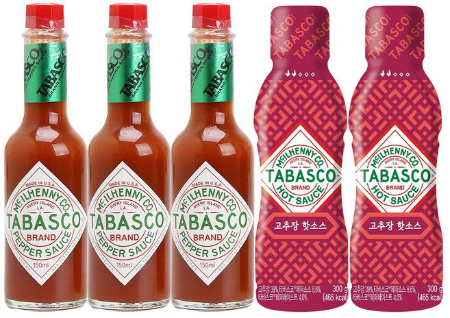 오뚜기 타바스코 핫소스 150ml 3개+고추장 핫소스 300g 2개, 1세트