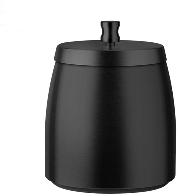 페어홈 냄새차단 스텐리스 프리미엄 담배 재떨이 뚜껑형 가정용 업소용, 1개, 블랙