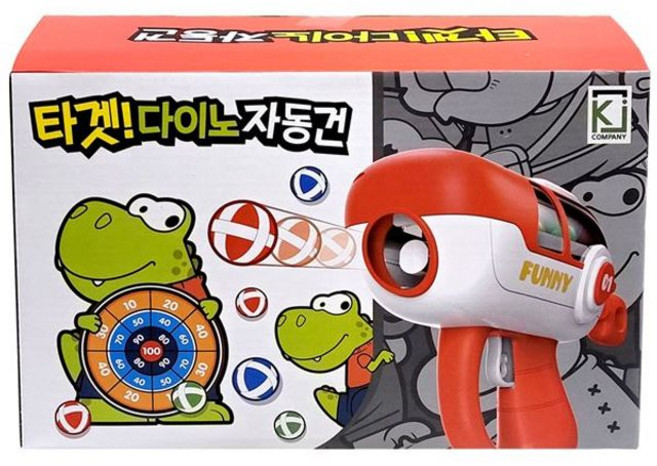 타겟 다이노건랜덤 다이노 공룡 다트판 찍찍이볼 GWM cls*36039ju, 1개