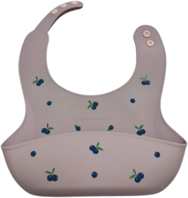 베베그로우 국내생산 실리콘 똑딱이 턱받이, Blueberry (블루베리), 1개입, 20개