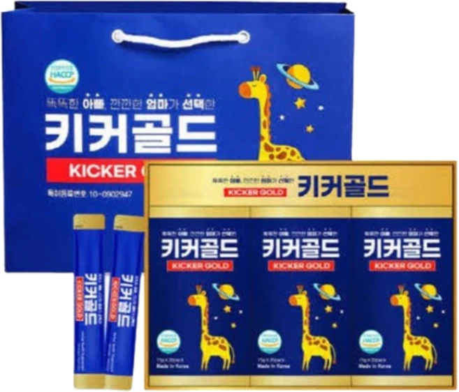 어린이 성장기 영양공급 키커골드. 1개월분 60포, 900g, 1세트 - 쿠팡