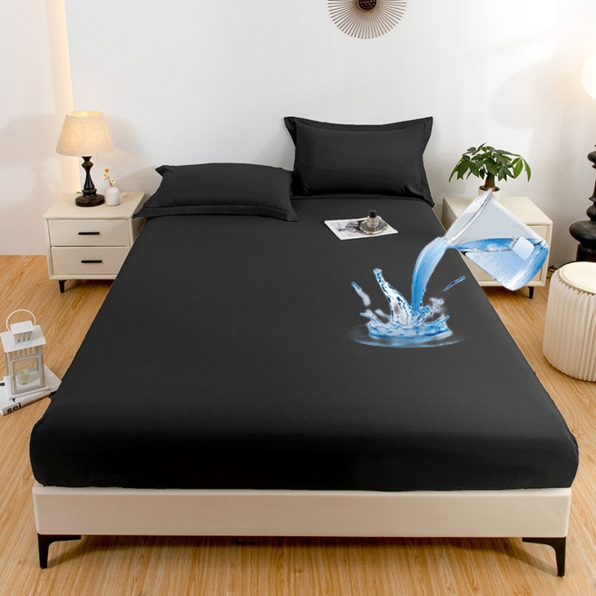 단색 항균 방수 매트리스 커버 통기성 사계절 공용