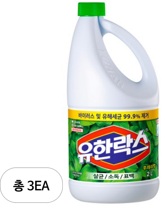 유한락스 후레쉬, 2L, 3개
