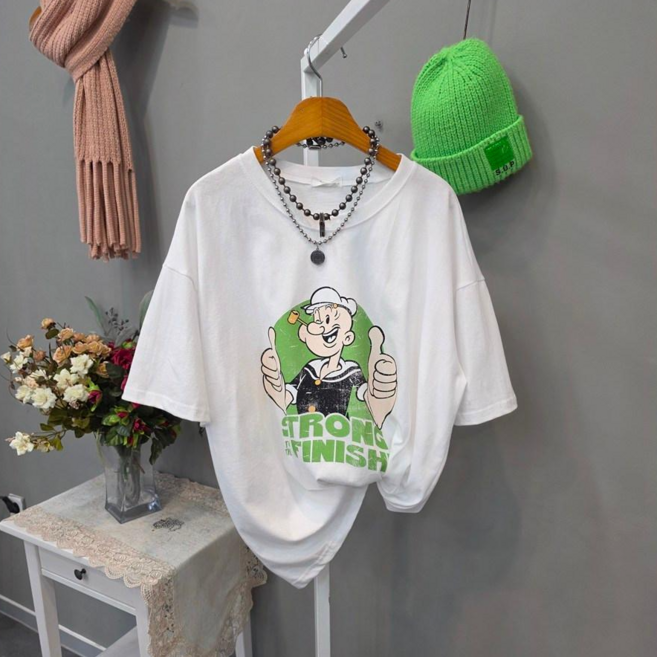 스트롱 뽀빠이 오버핏 반팔티