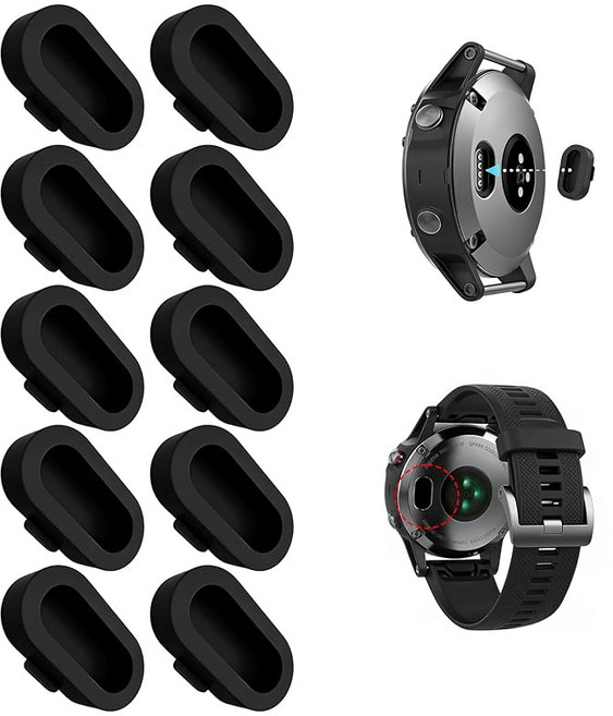 VEAGIA For 가민 GARMIN 방진 플러그 블랙개입 실리콘제 충전 단자 커버 방진 방한 방오 접촉 불량 대책 보호 캡 fenix/7/8 등 forerunner/265/970