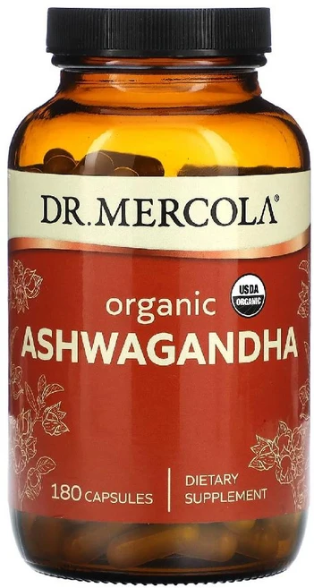 Dr. Mercola 닥터 멀코라 유기농 아슈와간다 캡슐 180정 아쉬와간다, 1개 - 쿠팡