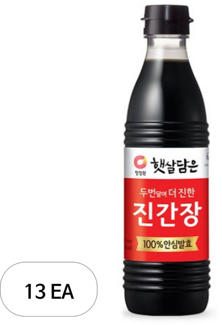 청정원 두번달여 더 진한 진간장, 500ml, 13개