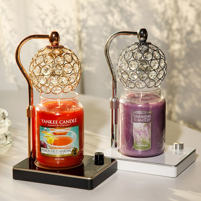 블링 블링 높이조절 비주워머 / 양키캔들 라지자캔들 워머 세트, 비주(실버화이트), 핑크샌드