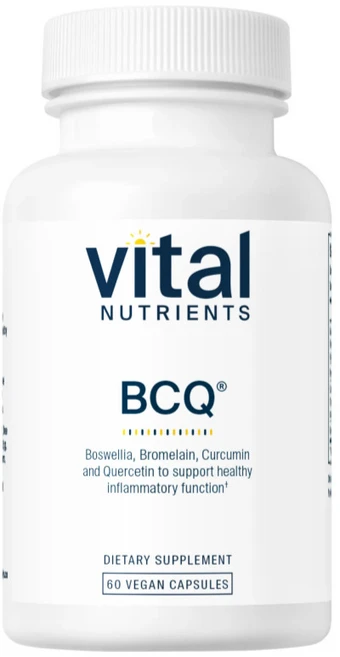 바이탈 뉴트리언트 BCQ 보스웰리아 브로멜라인 커큐민 퀘르세틴 서포트 60비건캡슐, 60정, 1개 - 쿠팡