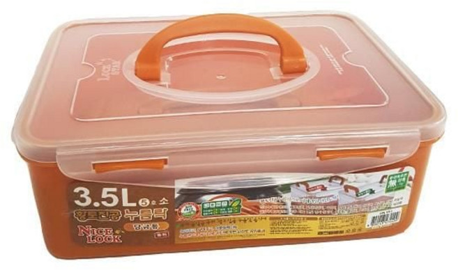 황토 밀폐 누름락직5호 소 3.5L W, 상세페이지 참조, 1개