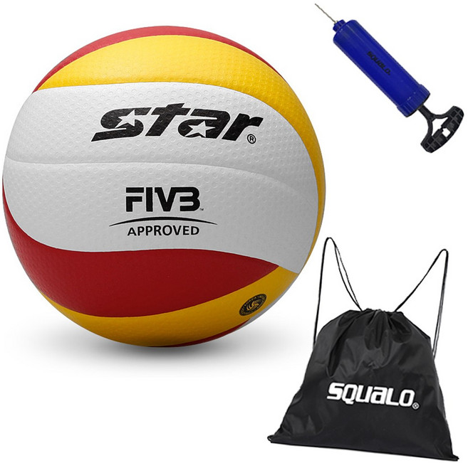 스타스포츠 배구공 5호 그랜드챔피언2 (VB225-34S) FIVB KVA 공인구, VB225-34S + SQ 가방 & 펌프