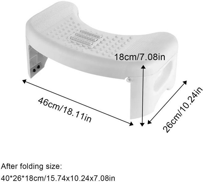 접이식 욕실 변기 미끄럼 방지 스쿼티 발판 임산부 보조, 색상: 2. 하얀색