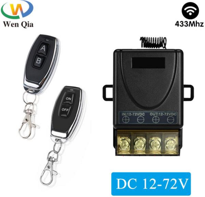 DIY 무선 433MHz 범용 원격 제어 스위치 dc 12v 24v 48v 60v 72v 30a 높은 전원 릴레이 수신기 Modulefor, 01 1s