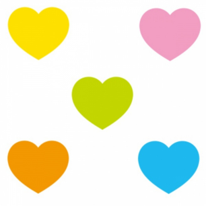 가꿈 시트지이름표-하트(no.147), 분홍