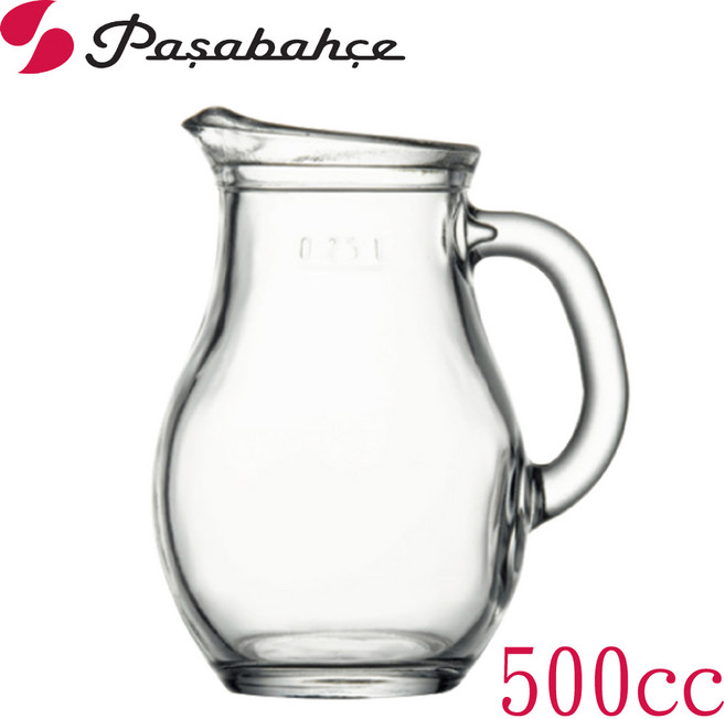 Paşabahçe 玻璃水壺 500cc, 透明, 1個