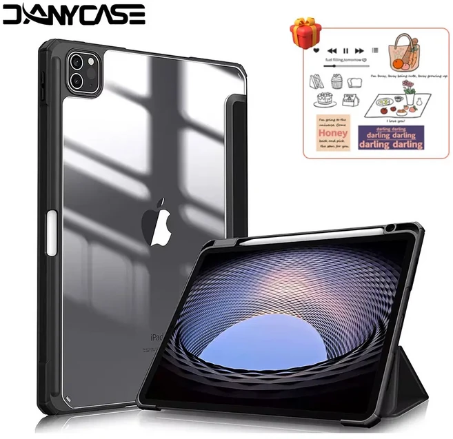 iPad 13인치 M2 M4 2024 케이스 iPad Air 11 Air 5/4 10.9 Pro 11 Mini 7 6 8.3in 10.2 7/8/9th iPad 10th, 06 2024 iPad Mini 7, 06 Black