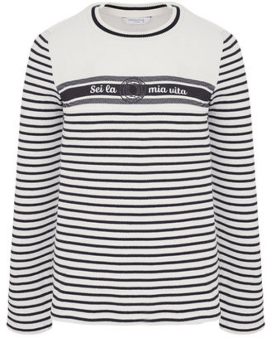 42 000원 크로커다일레이디 단도 스트라이프 레터링 긴팔 티셔츠 CLDWTS104 637817