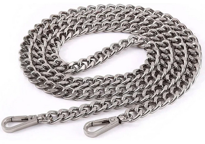 120CM 금속 알루미늄 대한 액세서리 교체 부품 어깨 분리형 체인 손으로 DIY 가방 수제 스트랩, 은