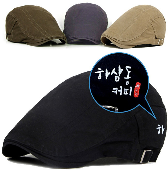 (무료 글자 자수) 빈티지 바리스타 헌팅캡 72g 가벼운 모자 로고 이니셜_ 내일출고