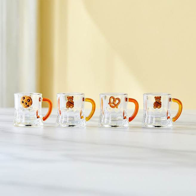 모던하우스 베어브런치 컬러핸들 소주잔 4P세트 GA6124001, 단품, 1개