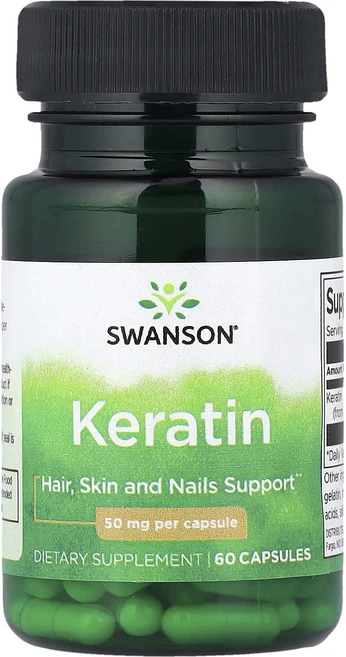Swanson 케라틴 50mg 캡슐 60정, 1개 - 쿠팡