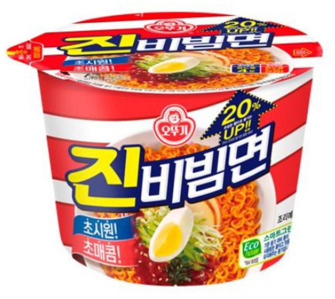 오뚜기 진비빔면 큰컵 132g, 24개