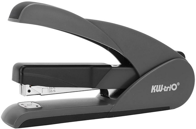 책상 스테이플러 인체 공학적 소형 스테이플러 24/6 26/6 20장 용량 210핀 대용량 사무실용 책상용 바늘 보관함 포함(5852 다크 그레이 (블랙)), 책상 스테이플러, 인체 공학적 소형 스테이플러 24/6