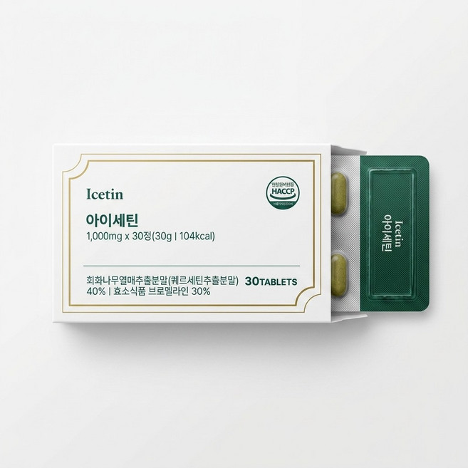 아이세틴 독일 퀘르세틴 브로멜라인 1000mg 30정, 1박스