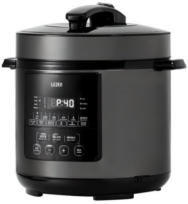 르젠 올 라운드 팟 멀티 압력 쿠커 6L, LZMPC-6900, 블랙
