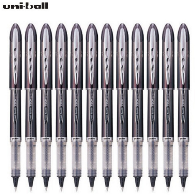 유니볼 비젼 엘리트 UB-205 0.5mm 1타(12자루) 수성볼펜 필기펜 학생볼펜, 1개, 블랙(12개)
