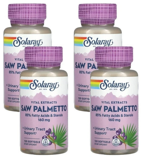 솔라레이 바이탈 추출물 쏘팔메토 160mg 소프트젤, 4개, 120정 - 쿠팡
