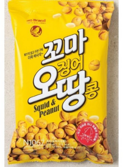 우농 꼬마 오징어 땅콩 300g 수량별 골라 담기, 4개