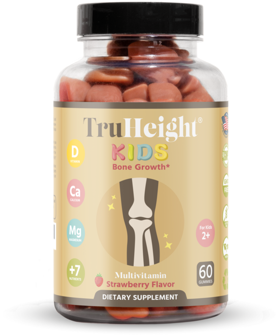 [본사] 트루하이트 키즈 본 그로스 유아 어린이 성장기 영양 제품 딸기맛 60구미, 1개, 60정