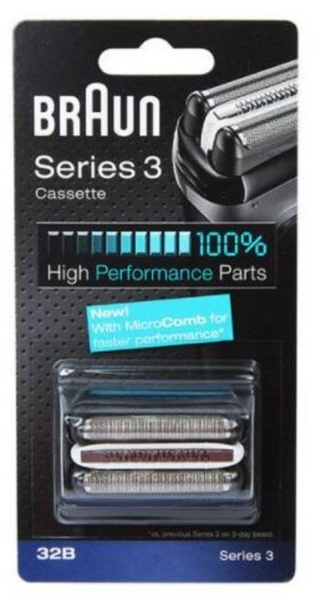 브라운 면도기 면도날 32B 날망세트, 혼합 색상