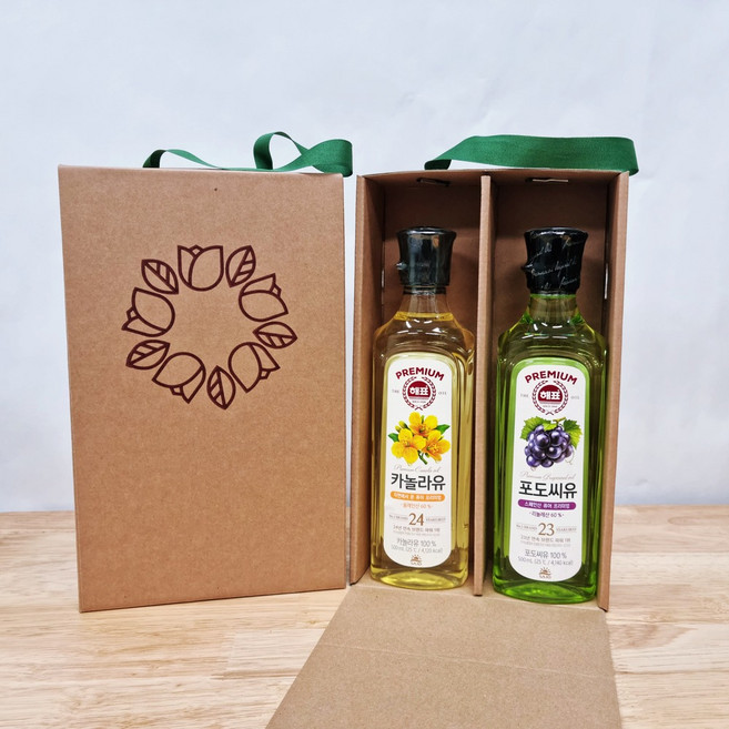 해표 카놀라유 500ml + 포도씨유 500ml 실속 단체 식용유선물세트, 6개